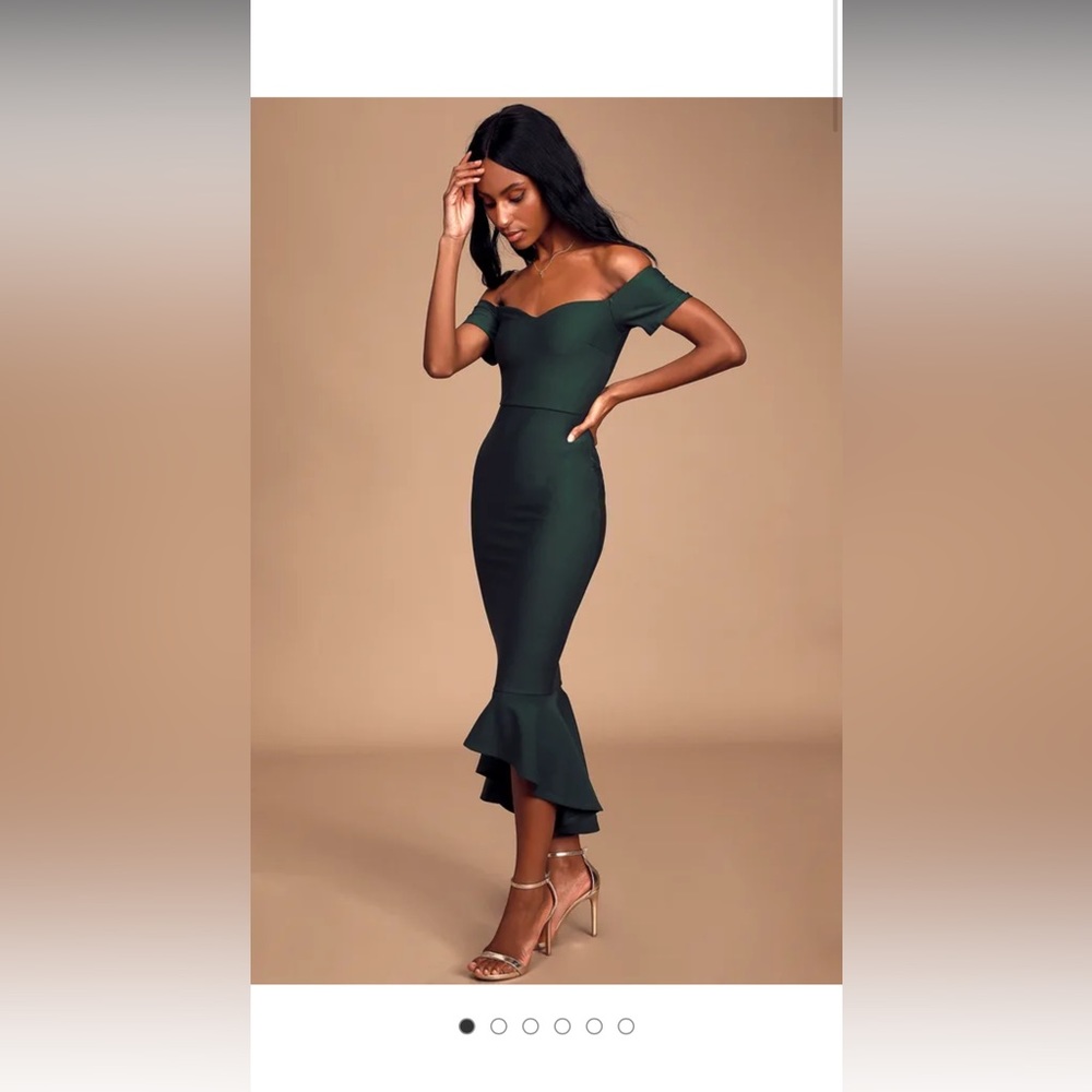 Lulus off shoulder midi dress
